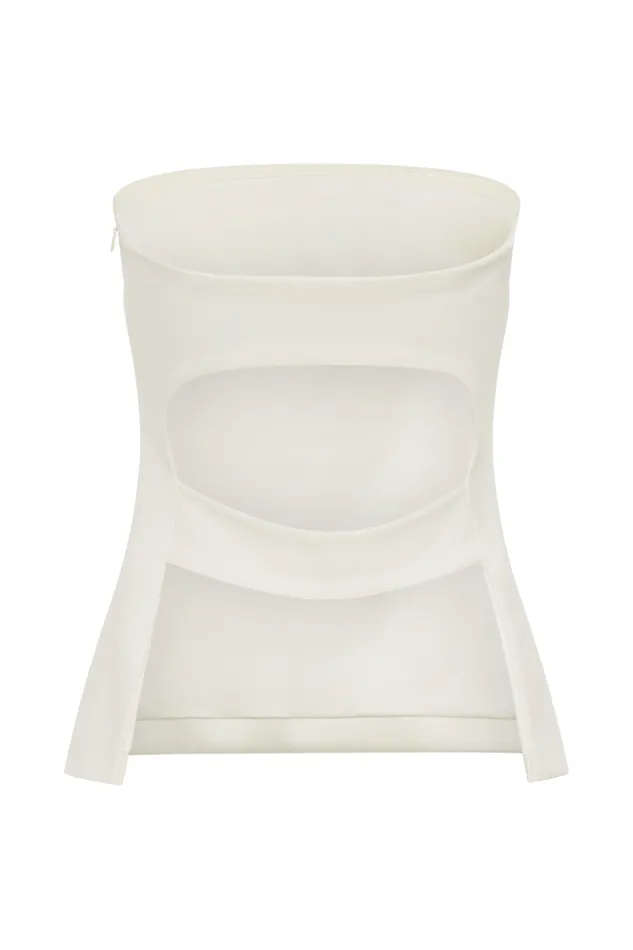 Women Meshki Tops Antonia Strapless Cut Out Top 8211 Ivory