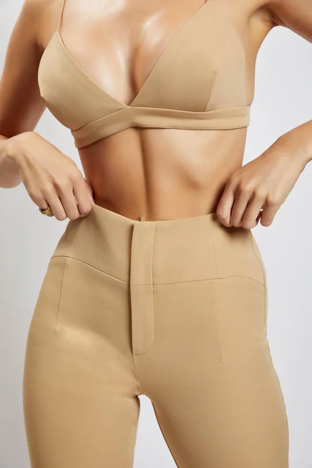 Women Meshki Tops Cynthia Triangle Bralette 8211 Camel