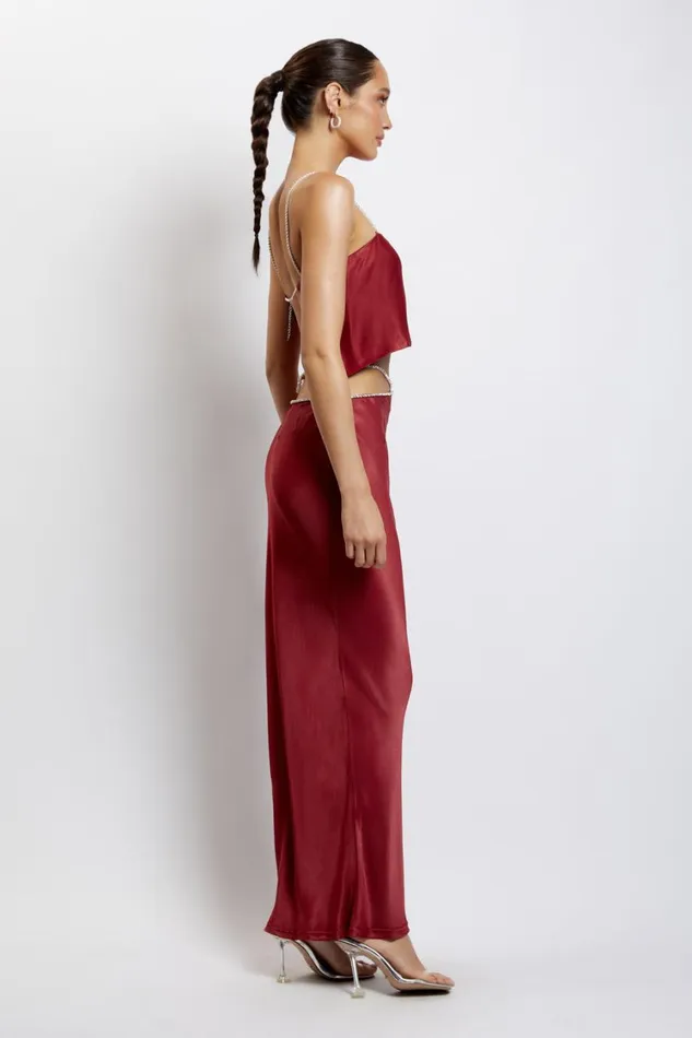 Women Meshki Tops Dayana Straight Cut Crop Top 8211 Wine Women Meshki Tops Dayana Straight Cut Crop Top 8211 Wine