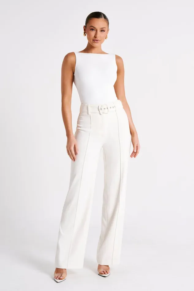 Women Meshki Tops Fiona Recycled Nylon Low Back Bodysuit 8211 White