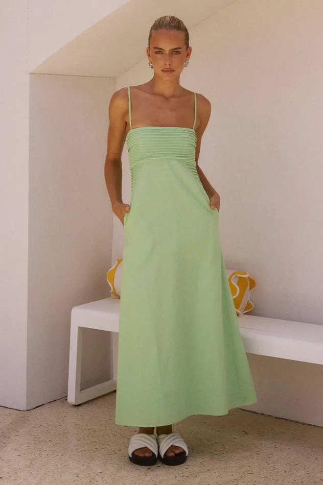 Women Midi Dresses Runaway The Label EUGENIE MIDI DRESS Green