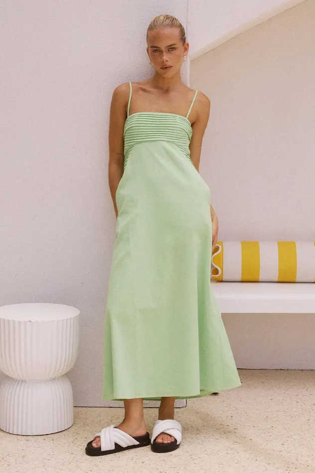 Women Midi Dresses Runaway The Label EUGENIE MIDI DRESS Green