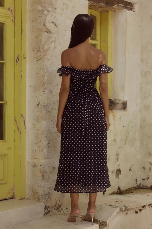 Women Midi Dresses Runaway The Label LAYANA MIDI DRESS Blackwhite