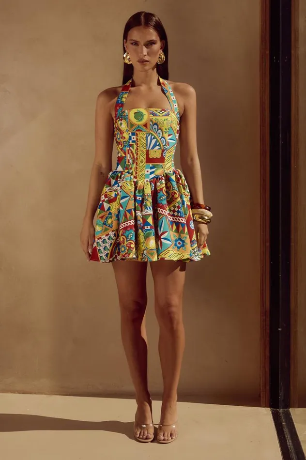 Women Mini Dresses Runaway The Label WINSLOW MINI DRESS Phaedra Print