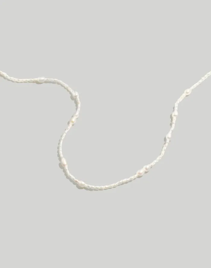 Women Mixed Pearl Beaded Choker Necklace Freshwater Pearl Madewell Jewelry