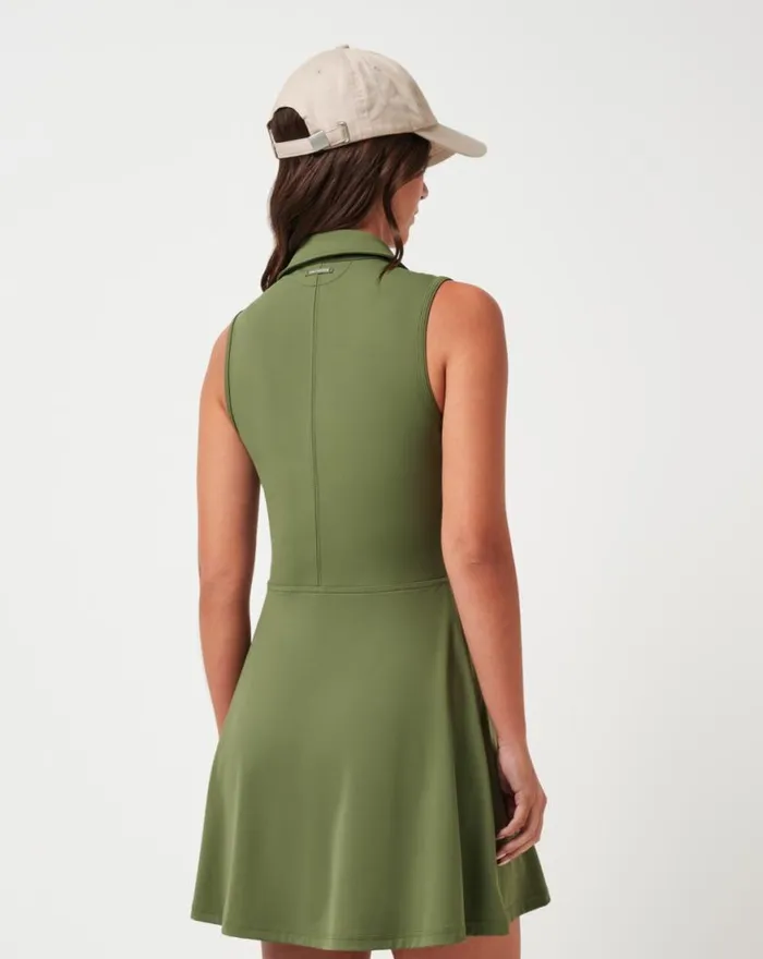 Women MOVEKNIT SLEEVELESS POLO DRESS 20 Clover TravisMathew Dresses