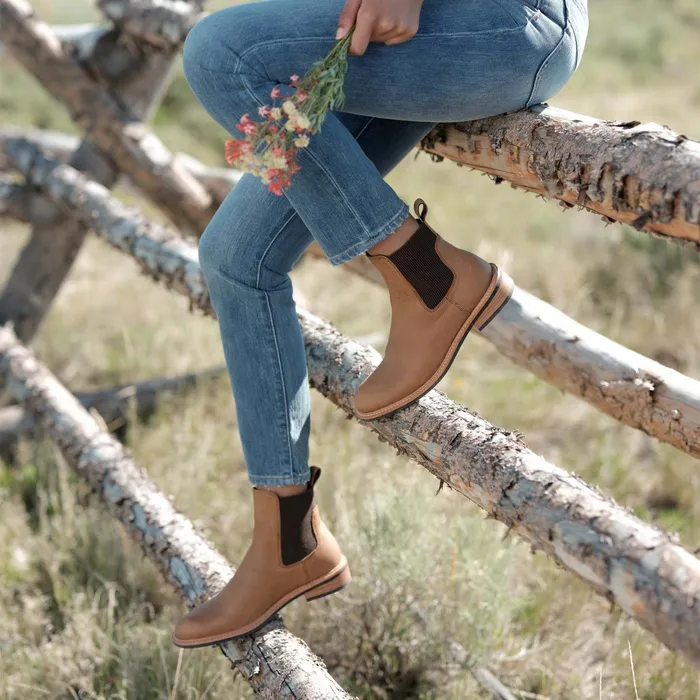 Women Nisolo Boots Carmen Chelsea Boot Almond