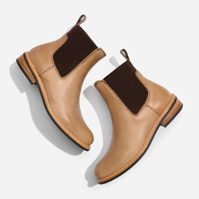 Women Nisolo Boots Carmen Chelsea Boot Almond