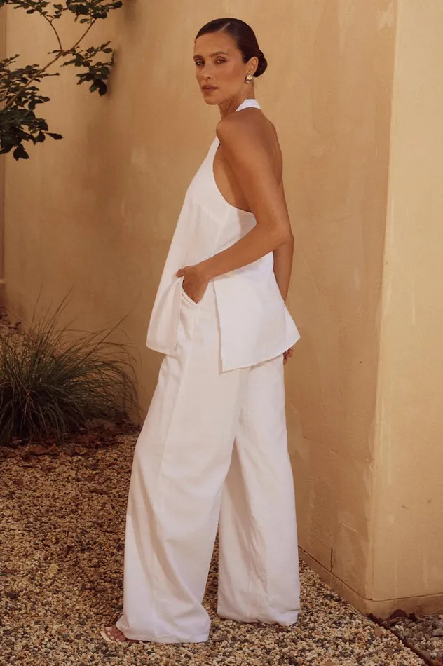 Women Pants Runaway The Label SAPHIRA PANT White