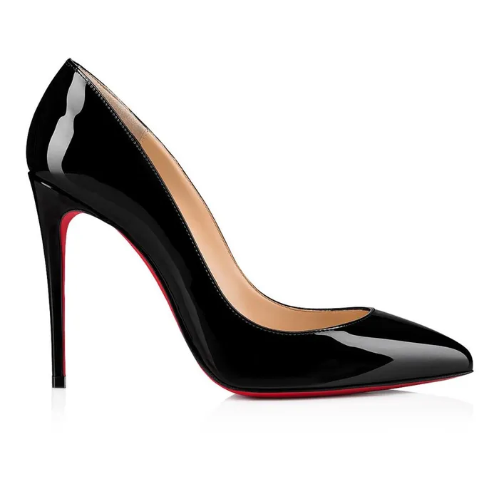 Women Pigalle Follies 100 Mm Pumps 8211 Patent Calf 8211 Black Black Christian Louboutin Pumps