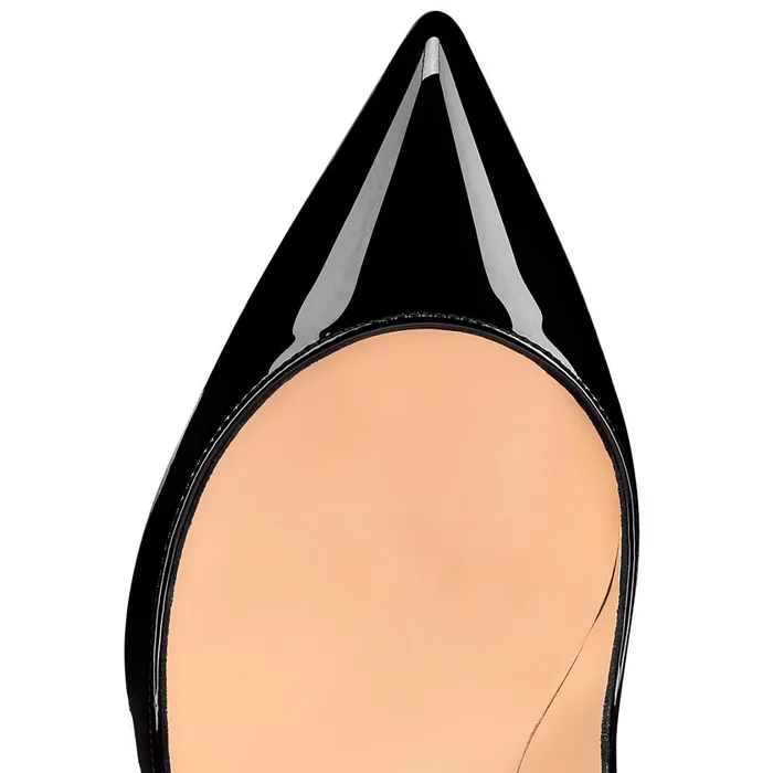 Women Pigalle Follies 100 Mm Pumps 8211 Patent Calf 8211 Black Black Christian Louboutin Pumps