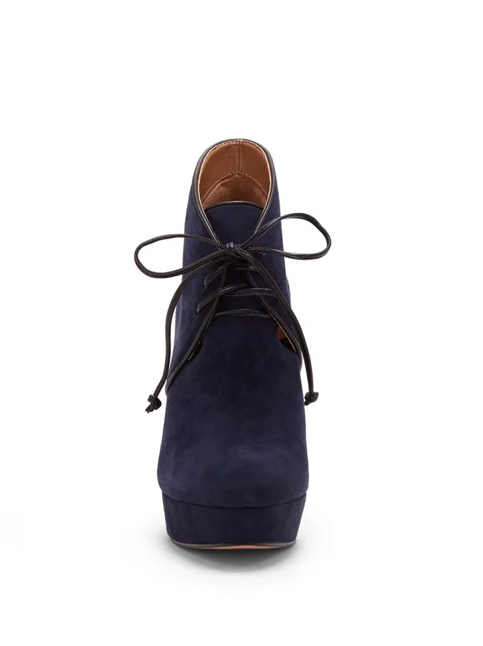Women Platforms Jessica Simpson Riene Bootie In Navy Navy Suede