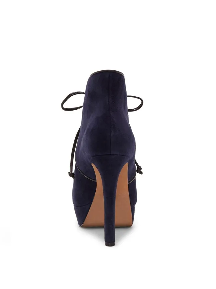 Women Platforms Jessica Simpson Riene Bootie In Navy Navy Suede