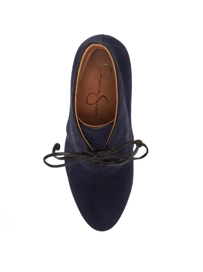 Women Platforms Jessica Simpson Riene Bootie In Navy Navy Suede