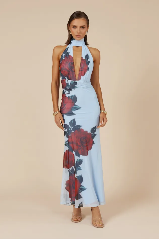 Women Race Day Dresses Runaway The Label ANTONIE MAXI DRESS Red Rose
