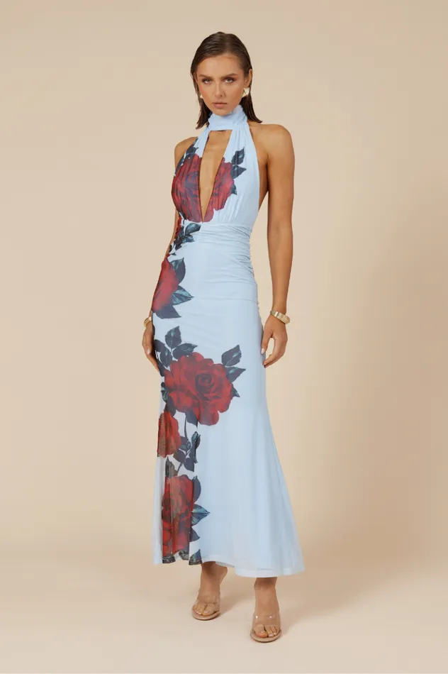 Women Race Day Dresses Runaway The Label ANTONIE MAXI DRESS Red Rose