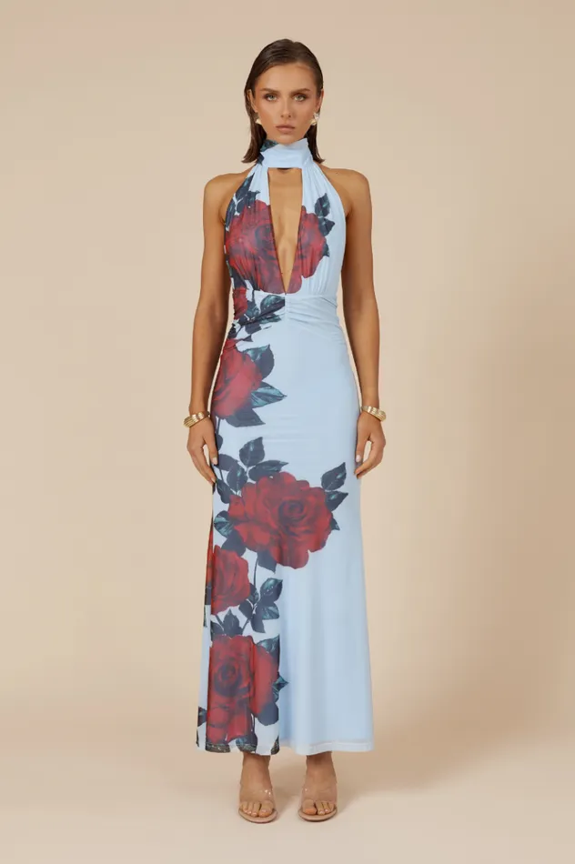 Women Race Day Dresses Runaway The Label ANTONIE MAXI DRESS Red Rose