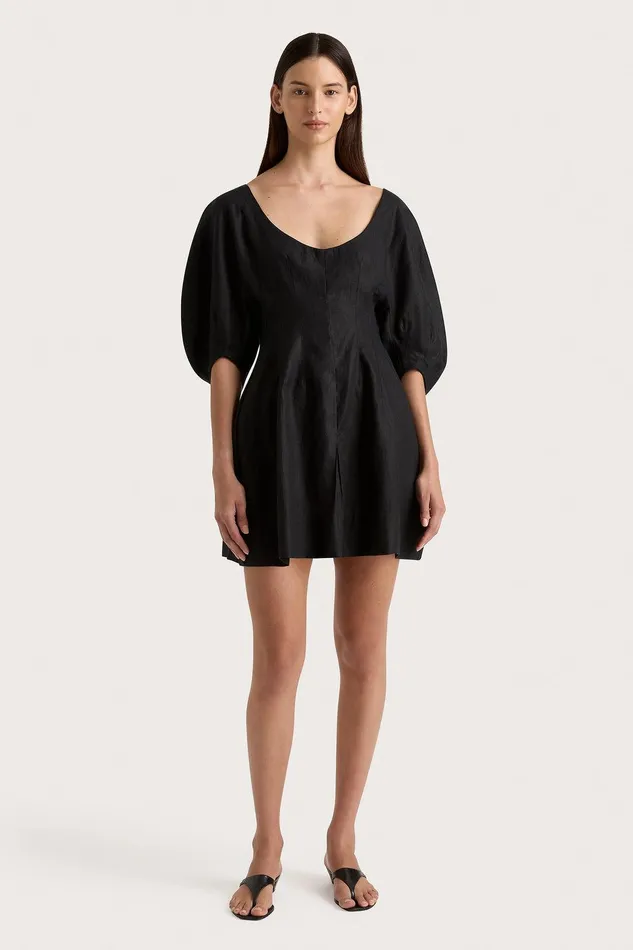 Women Raynara Mini Dress Black Faithfull The Brand Dresses