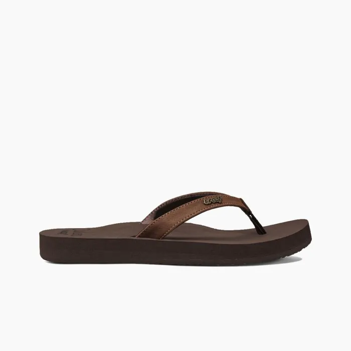 Women Reef Sandals Cushion Luna Brown Women Reef Sandals Cushion Luna Brown