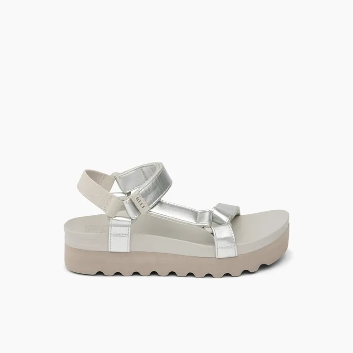 Women Reef Sandals Cushion Rem Hi Silver