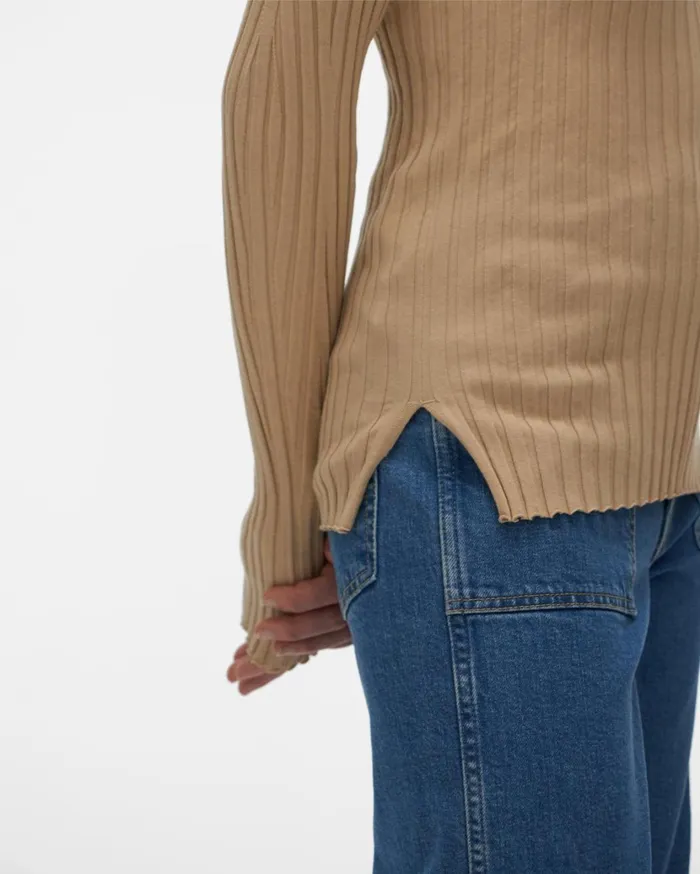 Women Ribbed Crewneck Sweater Nude Helmut Lang Sweaters