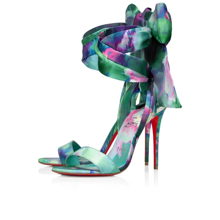 Women Sandale Du Dsert 100 Mm Sandals 8211 Crepe Satin Melancholia Print 8211 Multicolor Multicolor Christian Louboutin Sandals and Slides Women Sandale Du Dsert 100 Mm Sandals 8211 Crepe Satin Melancholia Print 8211 Multicolor Multicolor Christian Louboutin Sandals and Slides