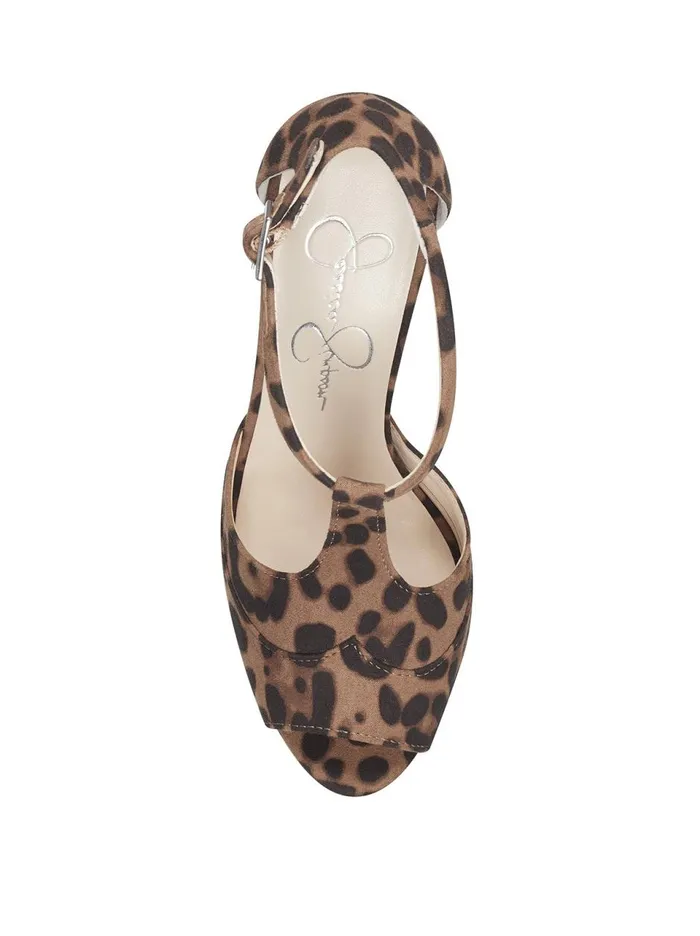 Women Sandals Jessica Simpson Dany TStrap Platform Sandal In Leopard Natural Leopard