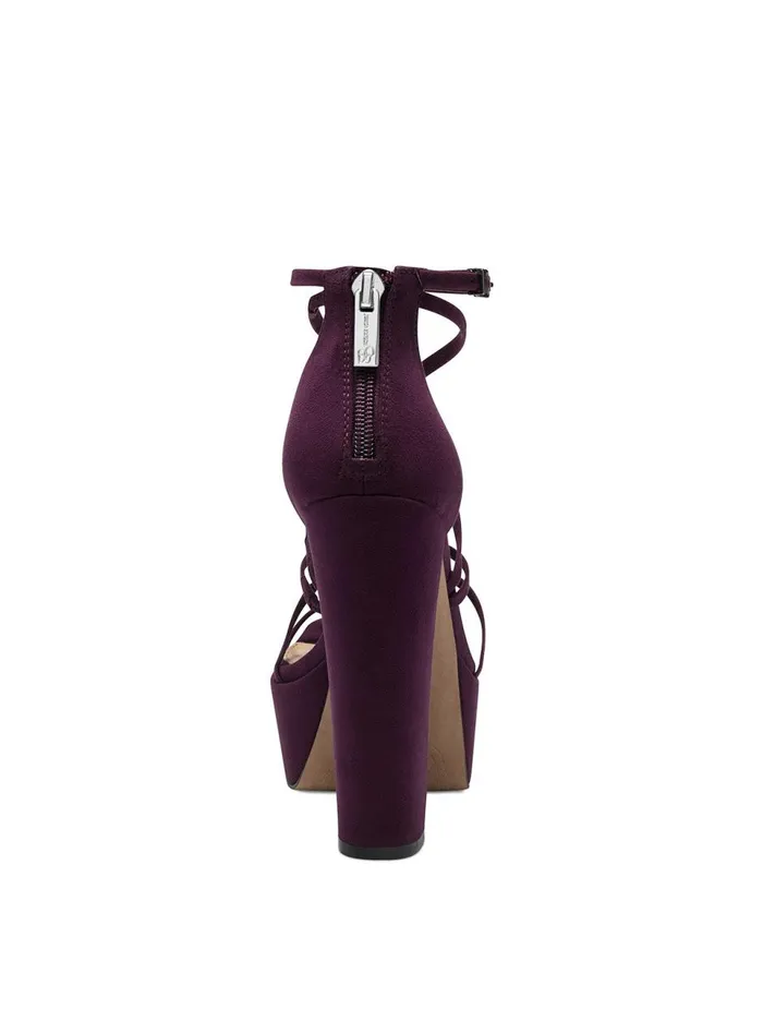 Women Sandals Jessica Simpson Mirelle High Heel In Burgundy Burgundy