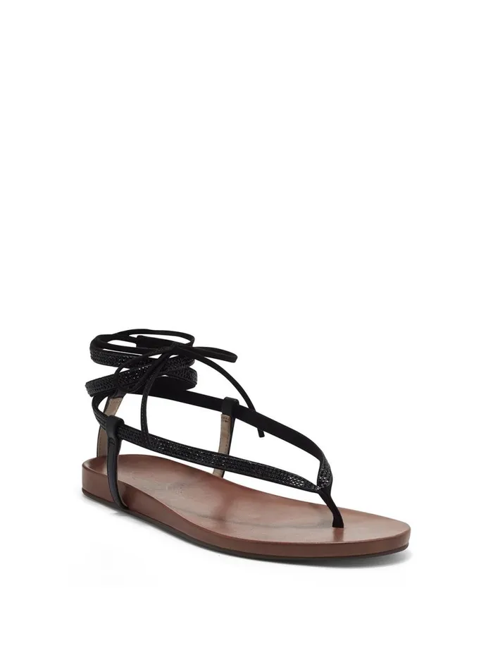 Women Sandals Jessica Simpson Tylia Thong Flat In Black Black
