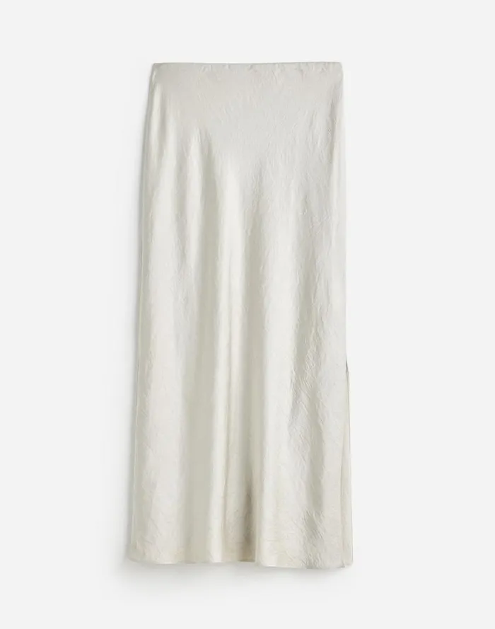 Women Satin Maxi Slip Skirt Steel Madewell Skirts