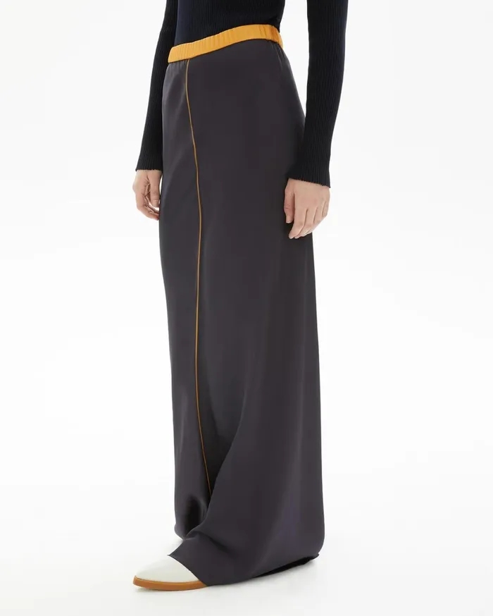 Women Satin Slip Skirt Ink Helmut Lang Dresses and Skirts