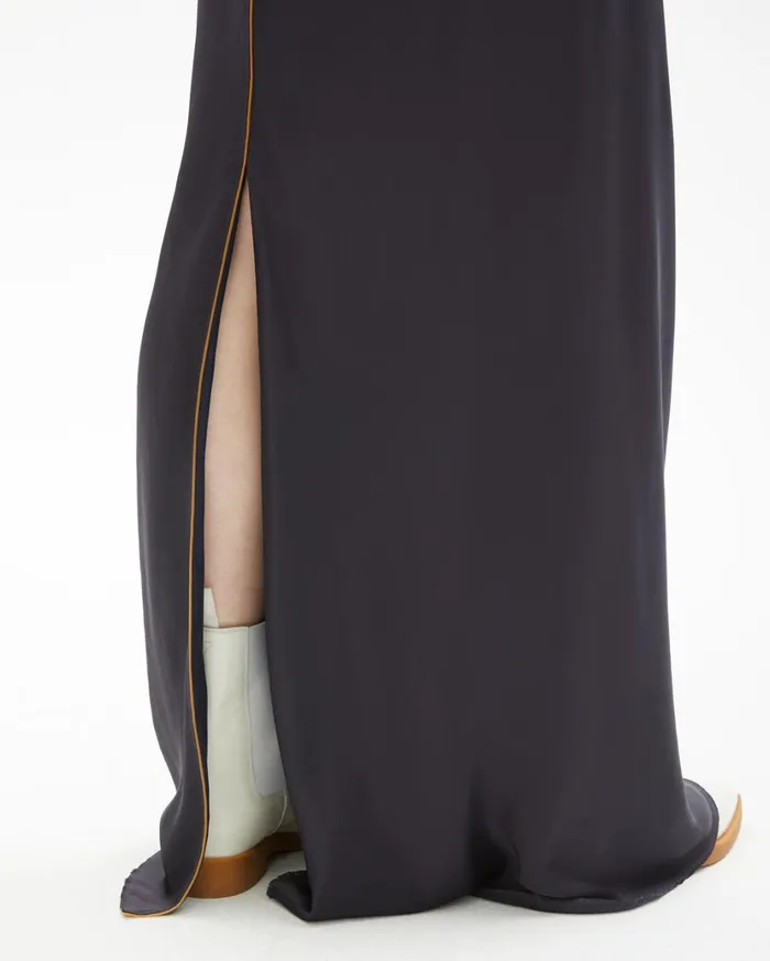 Women Satin Slip Skirt Ink Helmut Lang Dresses and Skirts