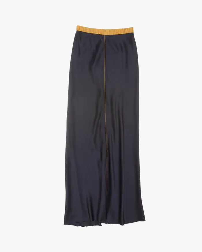 Women Satin Slip Skirt Ink Helmut Lang Dresses and Skirts