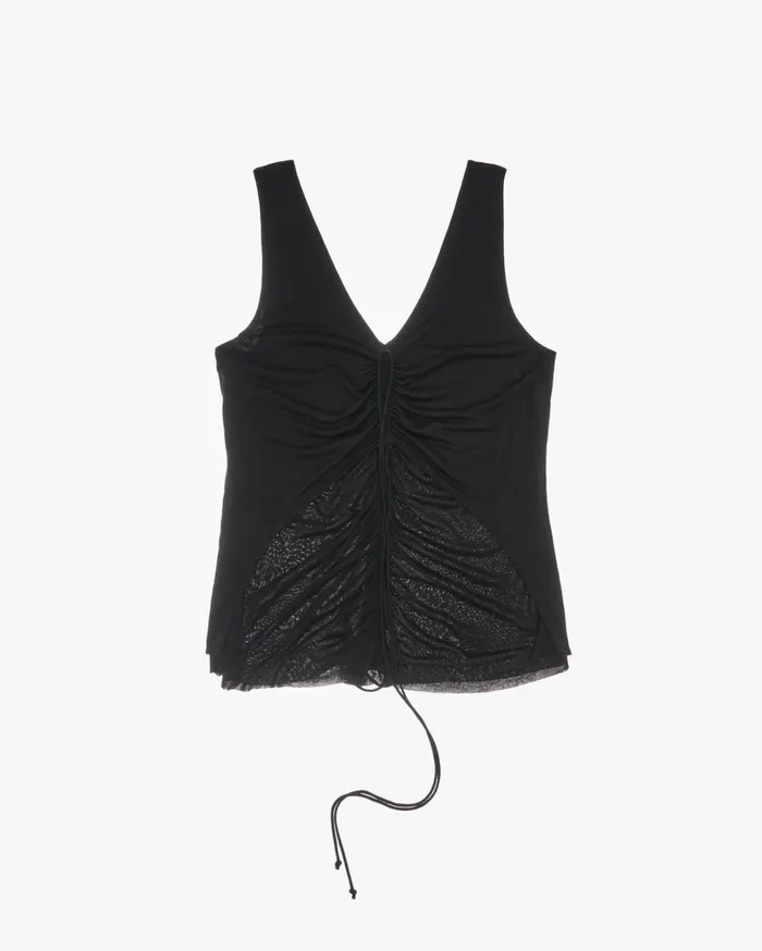 Women Scala Ruched Top Basalt Black Helmut Lang Tops