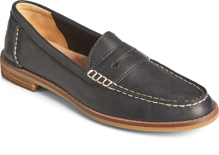 Women Seaport Penny Leather Loafer Black Sperry Sneakers Women Seaport Penny Leather Loafer Black Sperry Sneakers