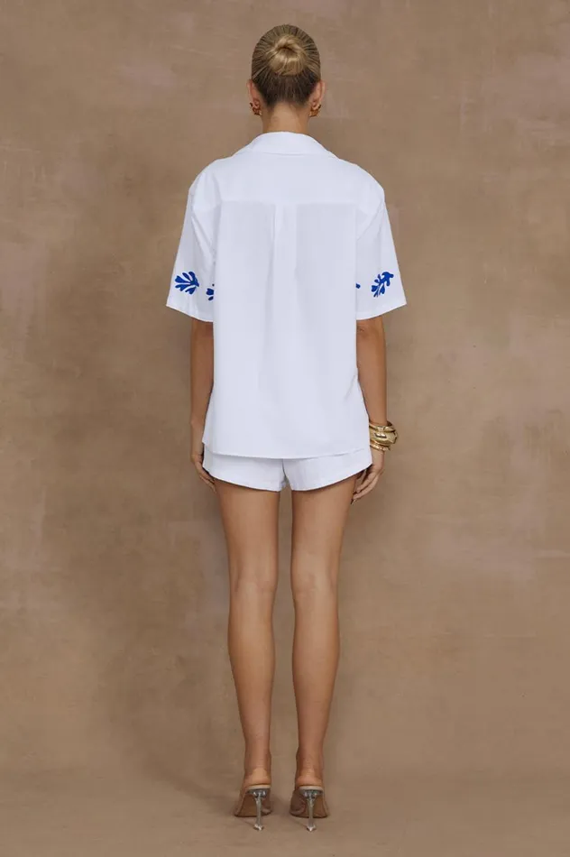 Women Shirts and Blouses Runaway The Label AMALIA SHIRT Whiteblue