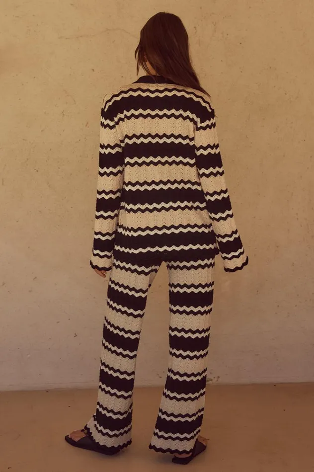 Women Shirts and Blouses Runaway The Label SOFIA KNIT SHIRT Blackcream