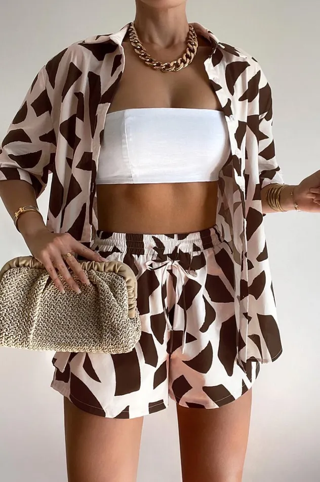 Women Shirts and Blouses Runaway The Label ZANZI SHIRT Lazure Chocolate