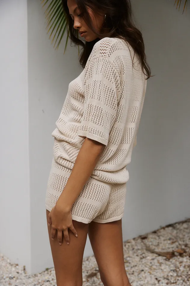 Women Shorts Runaway The Label SAMIA SHORT Sand