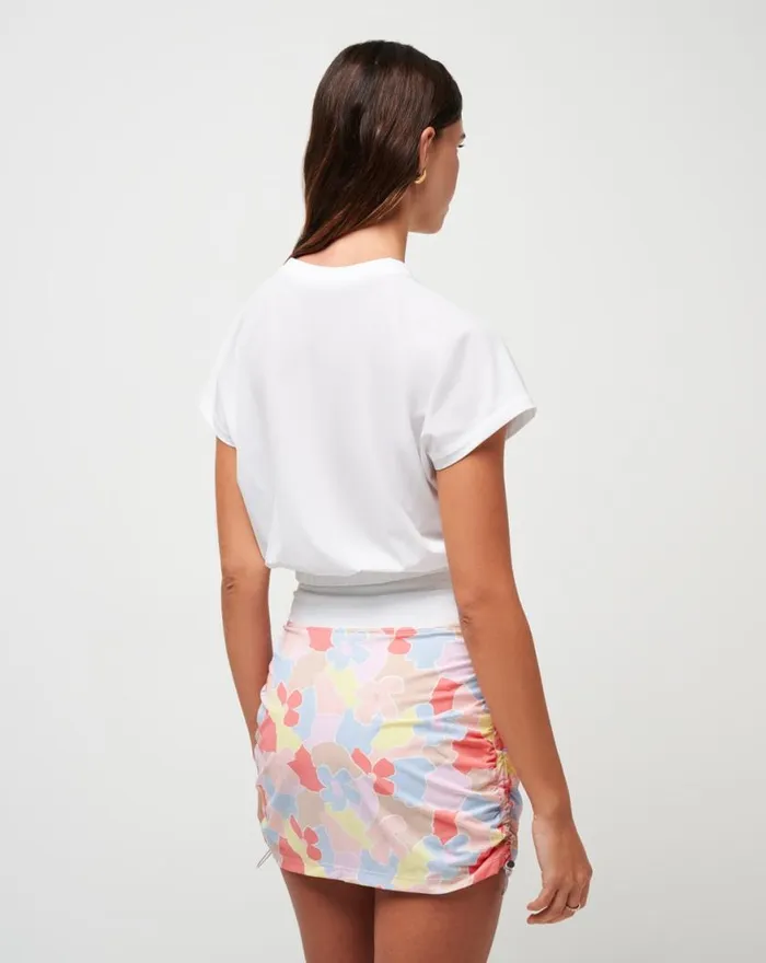 Women SILVER SPRAY TECH WOVEN TOP White TravisMathew Shirts and Tops