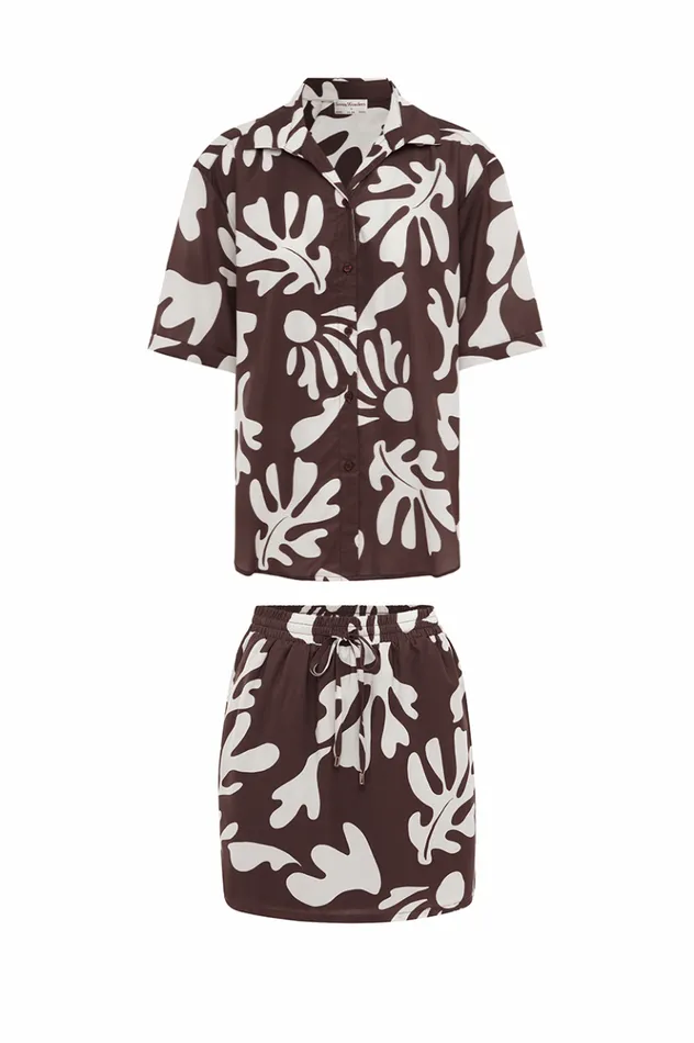 Women Skirts Runaway The Label AKELI MINI SKIRT Chocolate Botanica Women Skirts Runaway The Label AKELI MINI SKIRT Chocolate Botanica