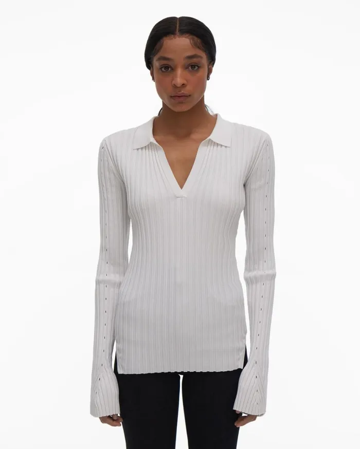 Women Slash Polo Plaster Helmut Lang Sweaters
