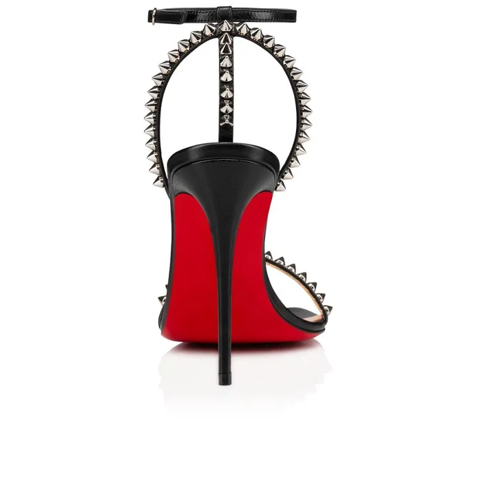 Women So Me 100 Mm Sandals 8211 Leather 8211 Black Black Christian Louboutin Sandals and Slides