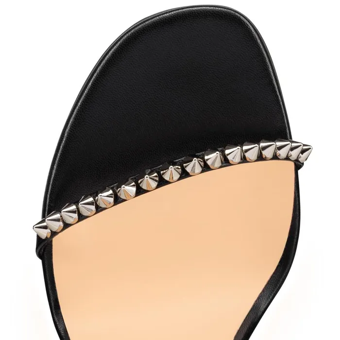 Women So Me 100 Mm Sandals 8211 Leather 8211 Black Black Christian Louboutin Sandals and Slides