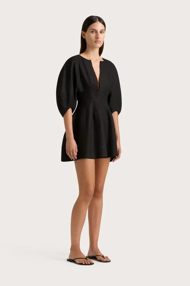 Women Soleil Mini Dress Black Faithfull The Brand Dresses Women Soleil Mini Dress Black Faithfull The Brand Dresses