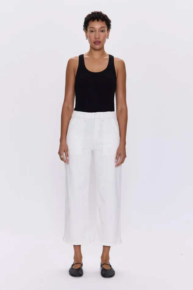 Women Sophia Wide Leg Pant 8211 Le Blanc Pistola Denim Pants