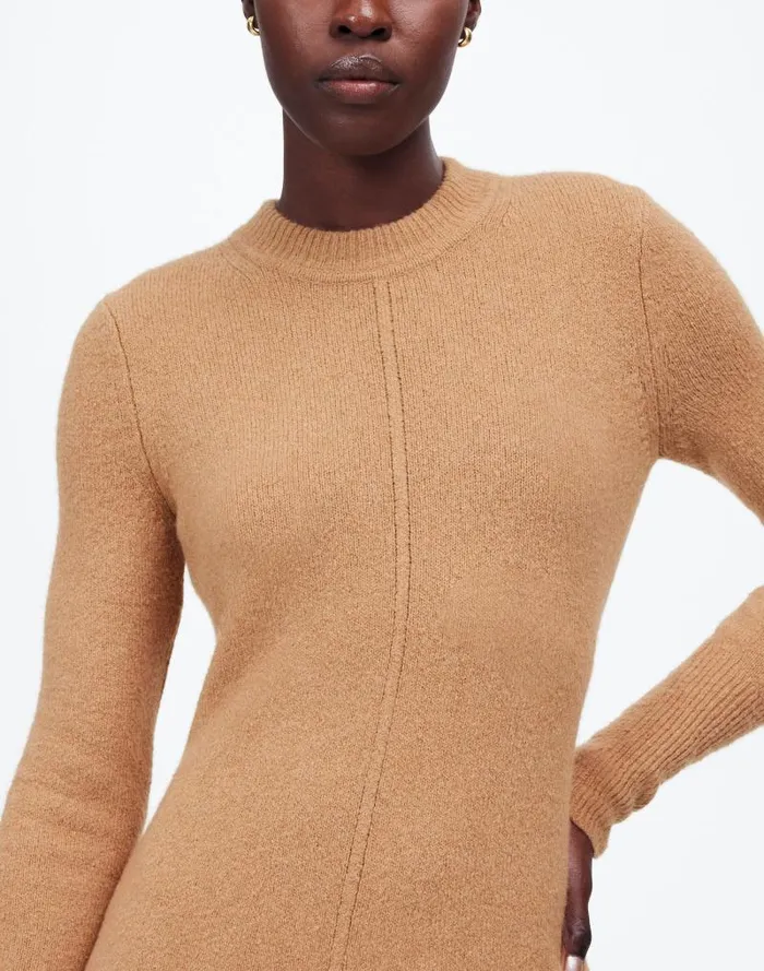 Women Sweater Mini Dress Hthr Caramel Madewell Dresses