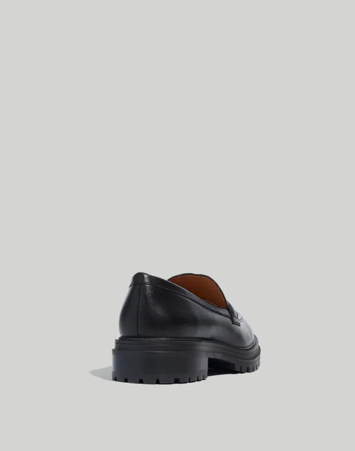 Women The Bradley Lugsole Loafer In Leather True Black Madewell Flats and Loafers