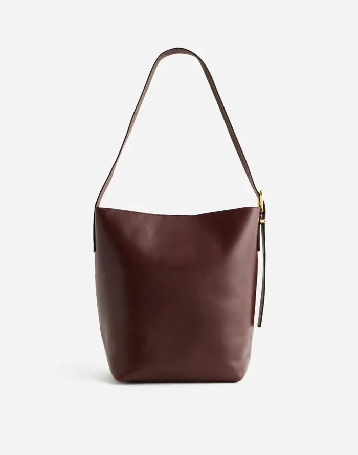 Women The Essential Medium Bucket Tote Chocolate Raisin Madewell Bags