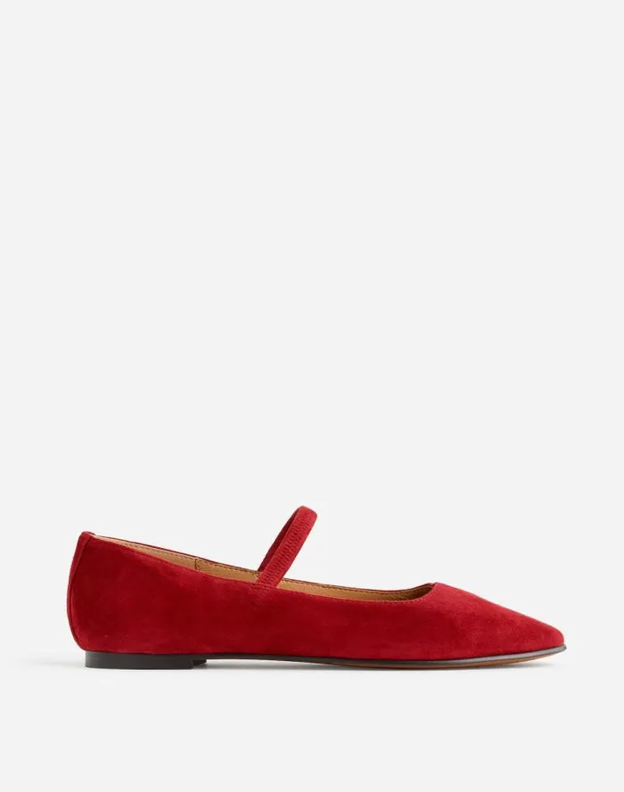 Women The Greta Ballet Flat Ruby Port Madewell Flats and Loafers